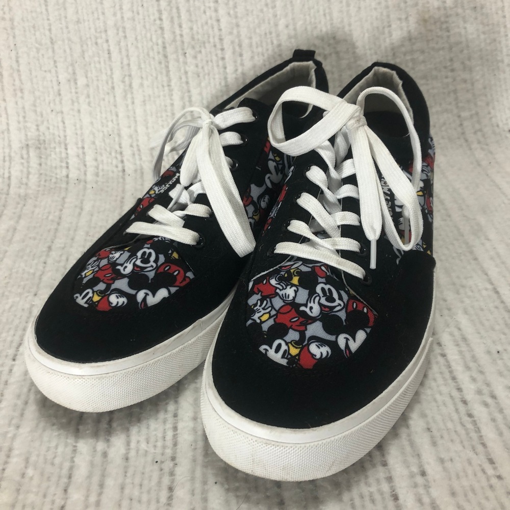 Ground Up Disney Mickey Mouse Black Canvas Lace Up Sneakers Shoes Size‎ 13